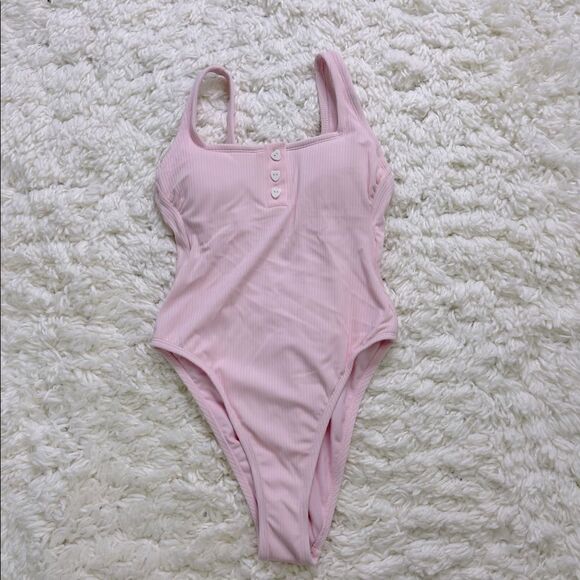 Stoney Clover Lane X Target Ribbed Henley Swimsuit - Picture 4 of 7